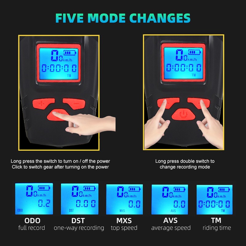 USB Rechargeable Bike Light with Bike Bell 4 Lighting Mode