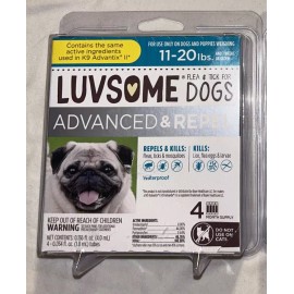 Luvsome DOGS  Advanced Flea & Tick Applicators For Dogs 11-20 Lbs. New
