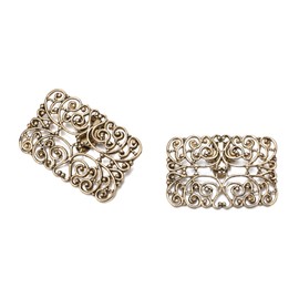 EVER FAITH Vintage Shoe Clips 1 Pair Rhinestone Shoe Jewellery Clip Shoe Decoration Charms Party Wedding Bride, Crystal