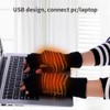 USB Beheizte, Winterheizhandschuhe für Männer und Frauen,Waschbar Halbfinger Warmer Fäustling