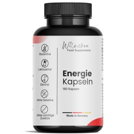 Energy Capsules - Complex of 18 Active Ingredients - No Unwanted Additives - 180 Capsules - 3 Month Supply
