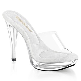 Fabulicious Women's Cocktail-501 Platform Slide Clear/Clear