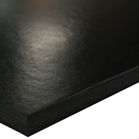 SBR (Styrene Butadiene Rubber) Sheet, 60 Shore A, Black, Smooth Finish, No Backing, 3/8" Thickness, 6" Width, 6" Length