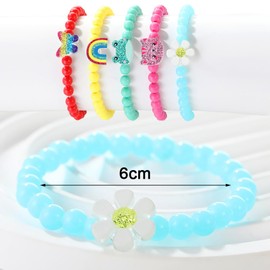 FYDZBSL 5PCS Bunte Cartoon Armband Perlen Gewebte Armbänder Kinder Armbänder Buntes Kinderarmband Geeignet für Erwachsene und Kinder