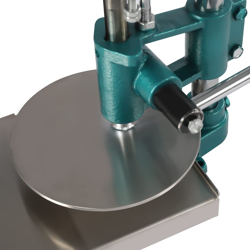 Pizza Dough Press, Stainless Steel Dough Press with Dual Plates,