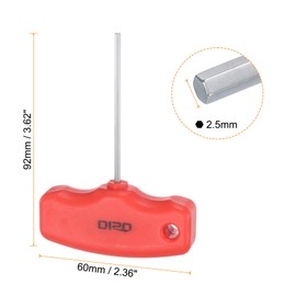 HARFINGTON 2pcs T-Handle Hex Key Wrench 2.5mm Metric T-Key Inner Hexagon Wrenches Spanner Repair Tool for Automotive Household Maintenance