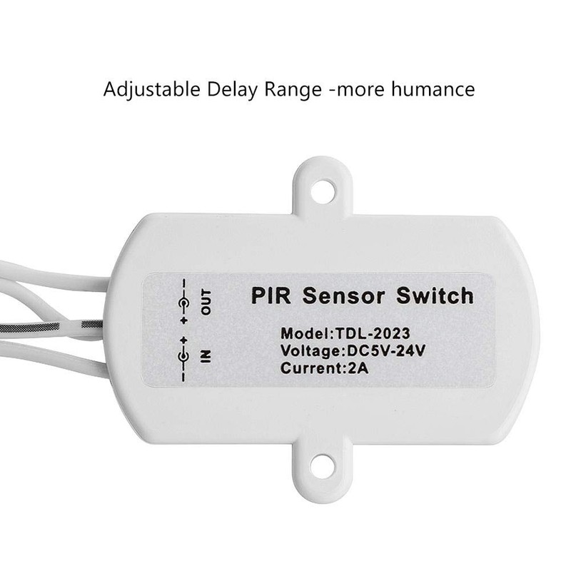 LED Infrared Motion Sensor, 4A DC 5-24V Automatic Switch 120