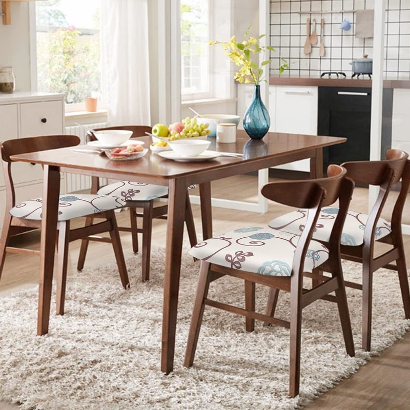 SearchI Seat Covers for Dining Chairs, 6 Pack Stretchable Removable