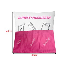 jenich Pensioner Gift Retirement Gift Woman Retirement Pension Gift Pensioner Cushion Cover 45 x 45 cm Keyring for Woman Farewell Gift Colleague for Retirement Retirement