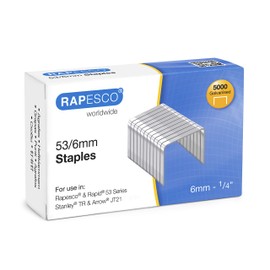 Rapesco 0749 53/6mm verzinkte Tackerklammern, 5000 Stück