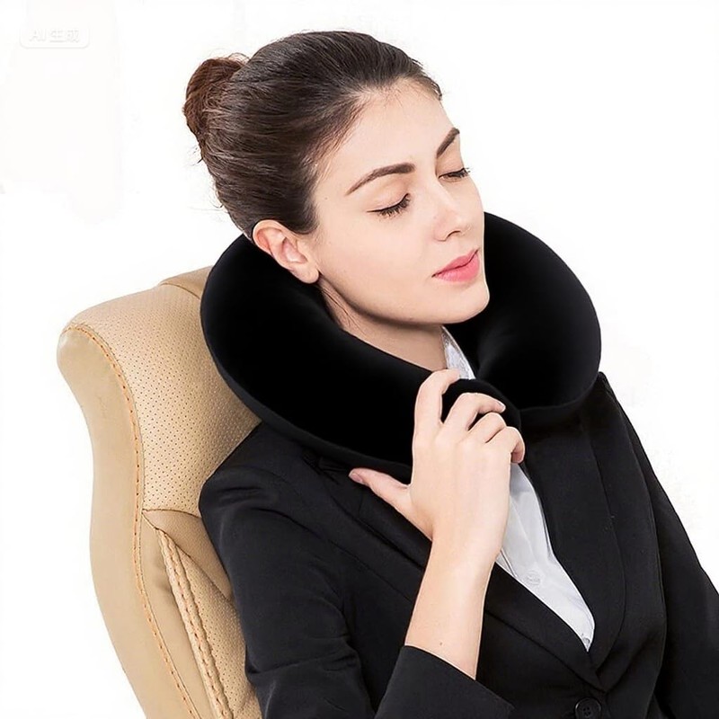XinYiSheng Travel Neck Pillow - 100% Memory Foam Support Pillow