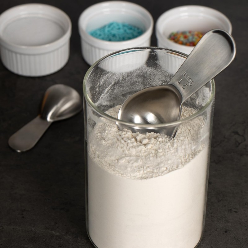 COM-FOUR® 2 x Coffee Scoops Made of Stainless Steel -