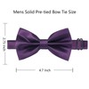 Alizeal Mens Solid Color Bow ties Polyester Pre Tied Wedding
