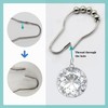 Crystal Shower Curtain Hooks Decorative Clear Bling Rings Cute Girly
