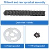 Steel T8F Front and Rear Sprocket, Chain Replacement High Power