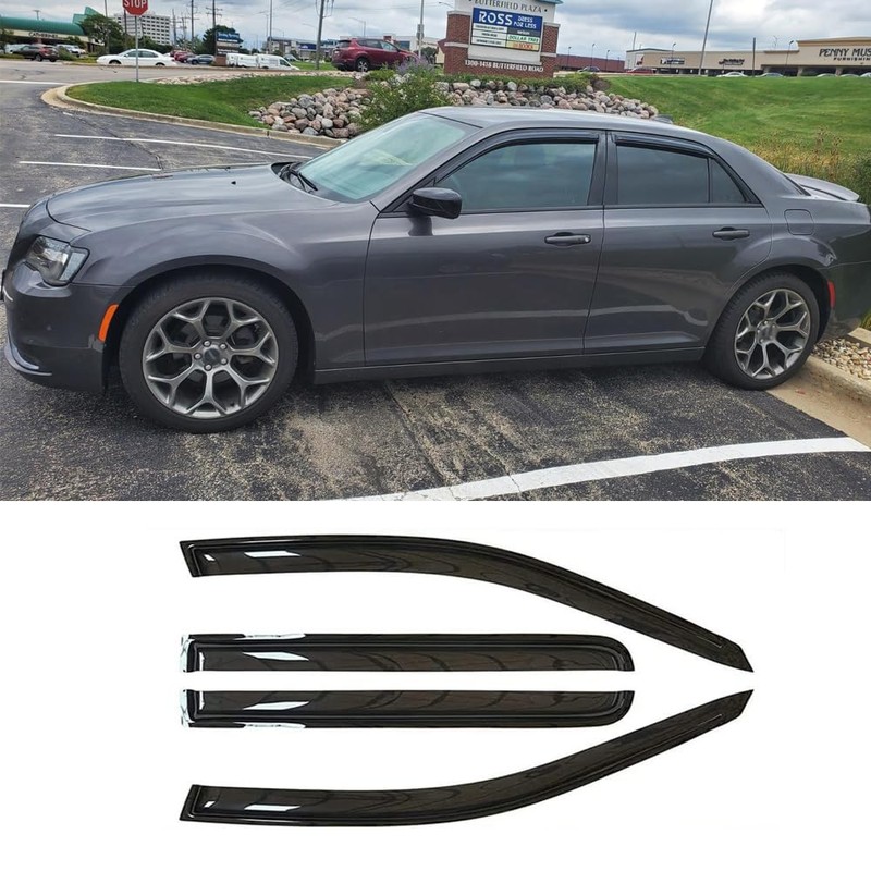 VICOJETOR Rainproof Side Window Wind Deflectors for 2011-2023 Chrysler 300,
