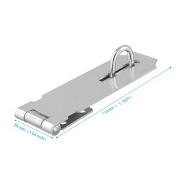 10 PCS 5 Inch Door Hasp Latch, Stainless Steel Padlock Hasp, Heavy Duty Security Hasp with 90 Pcs Screws, Door Locks Hasp Latch for Doors and Cabinets