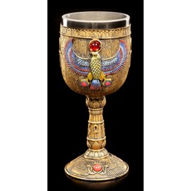 Goblet with Egyptian God Horus Fantasy Decorative Figure