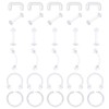 D.Bella 16G Clear Piercing Retainers Flexible Cartilage Helix Daith Rook