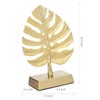 MyGift Brass Tone Metal Palm Leaf Modern Art Sculpture Decor,