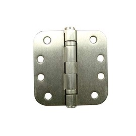 Hinge Outlet Commercial Door Hinges, 4 Inch with 5/8 Inch Radius, Ball Bearing, Non Removable Pin, Satin Nickel, 2 Pack