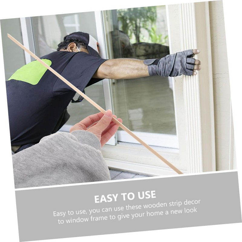 BUTIFULSIC 10pcs Wooden Window Trim Molding Strip Decor Premium Quality