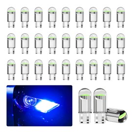 wuyaoyao 30PCS 194 Car LED Light Bulbs, 168 T10 2825 W5W Interior Lights Bulbs, 12V 6000K Replacement Lights for Car Trunk Interior Dome Map Door Dash Courtesy License Plate Lights (Blue)