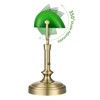 LOFOB Traditional Banker's Desk Lamp with Glass Shade,Pull Chain Switch,