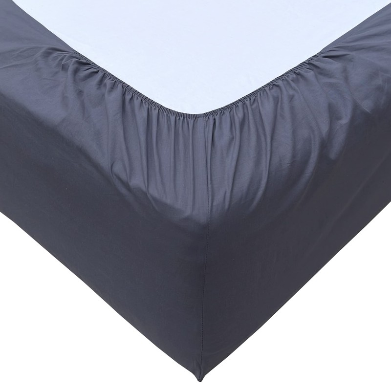 HOMELY IDEAS 200TC Egyptian Cotton Fitted Sheet 40CM/16 Inches Premiun