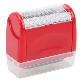 Sello confidencial, ventana desmontable Sello de prevención de robo de identidad A través de los dedos Material ABS para el hogar para la oficina(Tuba roja)