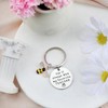 SHTALHST Bee Keychain Cute Bee Key Chain for Teachers Gift