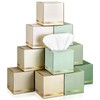 Fourluoo 12 Pack Facial Tissues Cube Boxes Face Box 600
