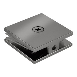 SCU4CH - CRL Chrome Square Style Hole-in-Glass Fixed Panel U-Clamp