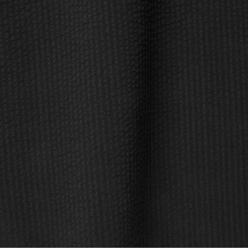 JAJU Men's Seersucker Short-Sleeve Shirt_Black