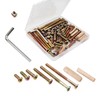 binifiMux Crib Hardware Screws, 70 Pcs M6 Furniture Barrel Nut