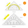 Set Square Large Protractor School - Geo Triangles Set with