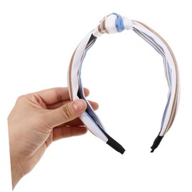 Ipetboom 3pcs Women Stripe Knot Hairband Elegant Cloth Headband for Parties and Daily Wear Comfortable and Charming Hair Accessories Random Colors