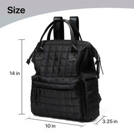 Nollia Quilted Mini Backpack for Women – Lightweight Nylon Travel Backpack with Adjustable Straps