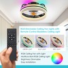 Flush Mount Ceiling Fan with Light - Small Low Profile