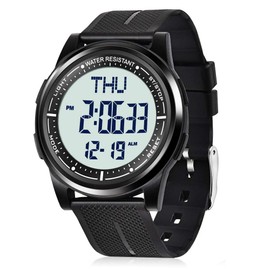 WIFORT Mens Watches Waterproof for Sports Digital Watch for Men Ultra-Thin & Wide Angle Vision Military Watch, Countdown Dual Time Split Time Stopwatch Backlight Alarm, Wrist Watches for Boys Girls