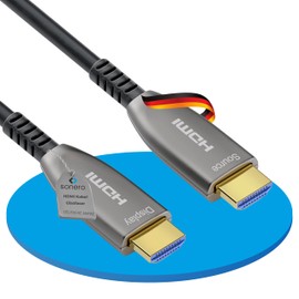 Sonero® 8K-HDMI 2.1 Kabel, Glasfaser-Hybrid-Kabel, Auflösung bis 8K 60 Hz (7680 x 4320) / 4K 120Hz (3840 × 2160), HDCP 2.2 Unterstützug, anthrazit, 20 Meter