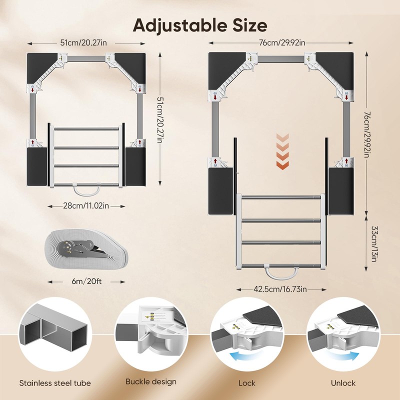 Washer Dryer Stacking Kit, Universal 29"/28"/27"/26"/25"/24"Washer and Dryer Stackable with