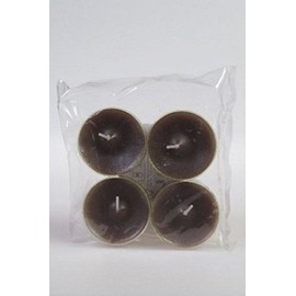 4 Original Danish Maxi Tea Lights Unscented in Acrylic Cup Coloured Coloured Warm Grey