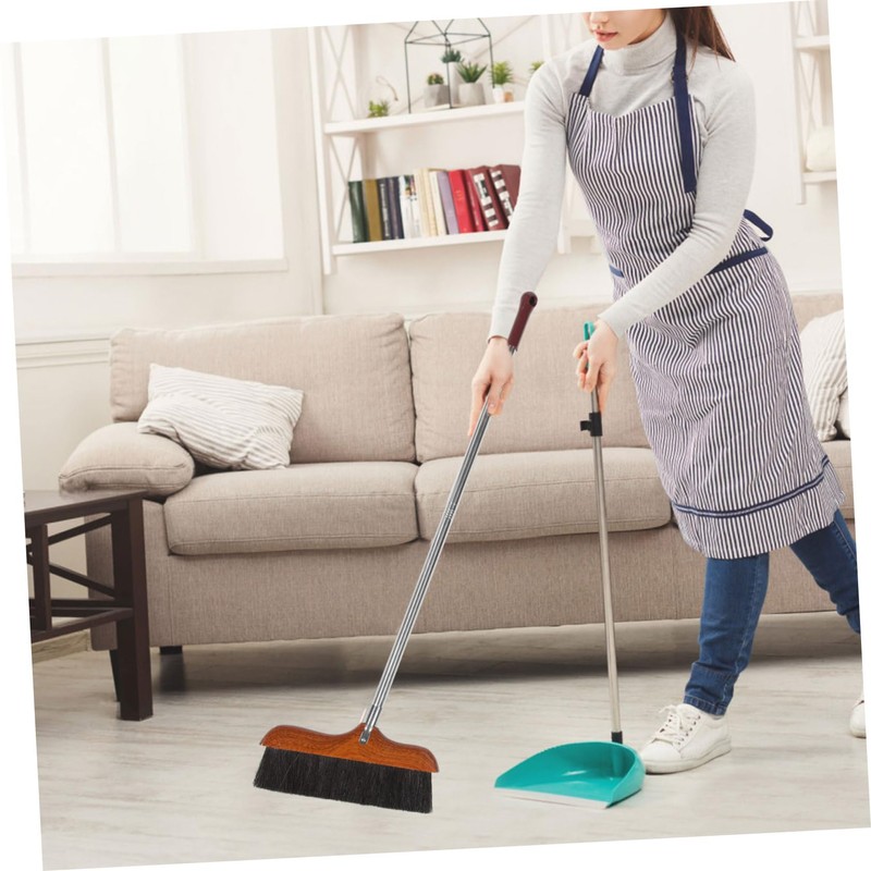 TOVINANNA Long Handled Soft Broom for Home Cleaning Durable and