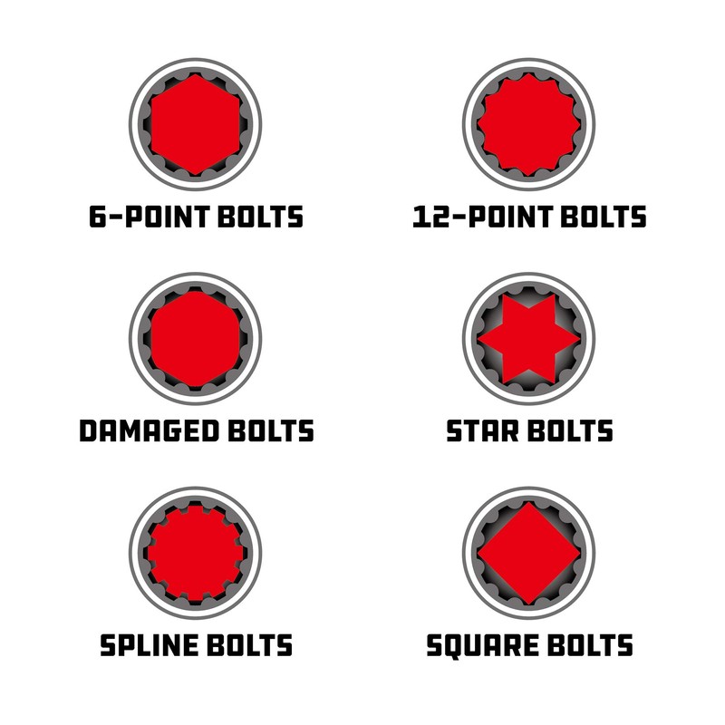Powerbuilt 3/8-Inch Drive Universal Socket Set, 7 Piece, Fits SAE