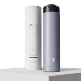 Ever Vessel Super Maxi Stainless Steel Water Bottle 36oz - Double Wall Vacuum Insulated | Integrated Carry Handle | Leak Proof flip top lid | Lightweight & Stylish - Lilac