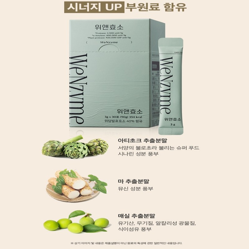Witham Wi&Enzyme 100% natural fermentation enzyme 3gX30 sachets / 위담