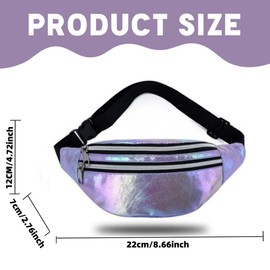 Bum Bag Children's Girls Belt Bag Children, Bum Bag Fashion Waterproof Belt Bag Compartments with Zip Adjustable Strap Waist Bag for Men and Women Party Festival Sports Outdoor Travel, multicoloured