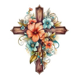 Kulvci Cross Flower Diamond Art Painting Kits for Adults, Diamond Art Kits for Beginners, 5D DIY Full Drill Gem Craft for Home Decor Gift 12x12inch