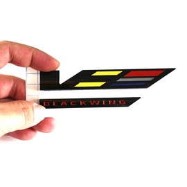 3Pcs V-Blackwing Emblems V-Series Black Out Blackwing Badge V Logo Compatible with 2020-2025 CT4 CT5 86596092 (3Pcs Emblems - Colourful)